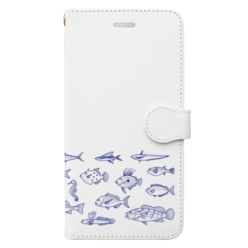 Umikko8823のお魚　青LINE Book-Style Smartphone Case