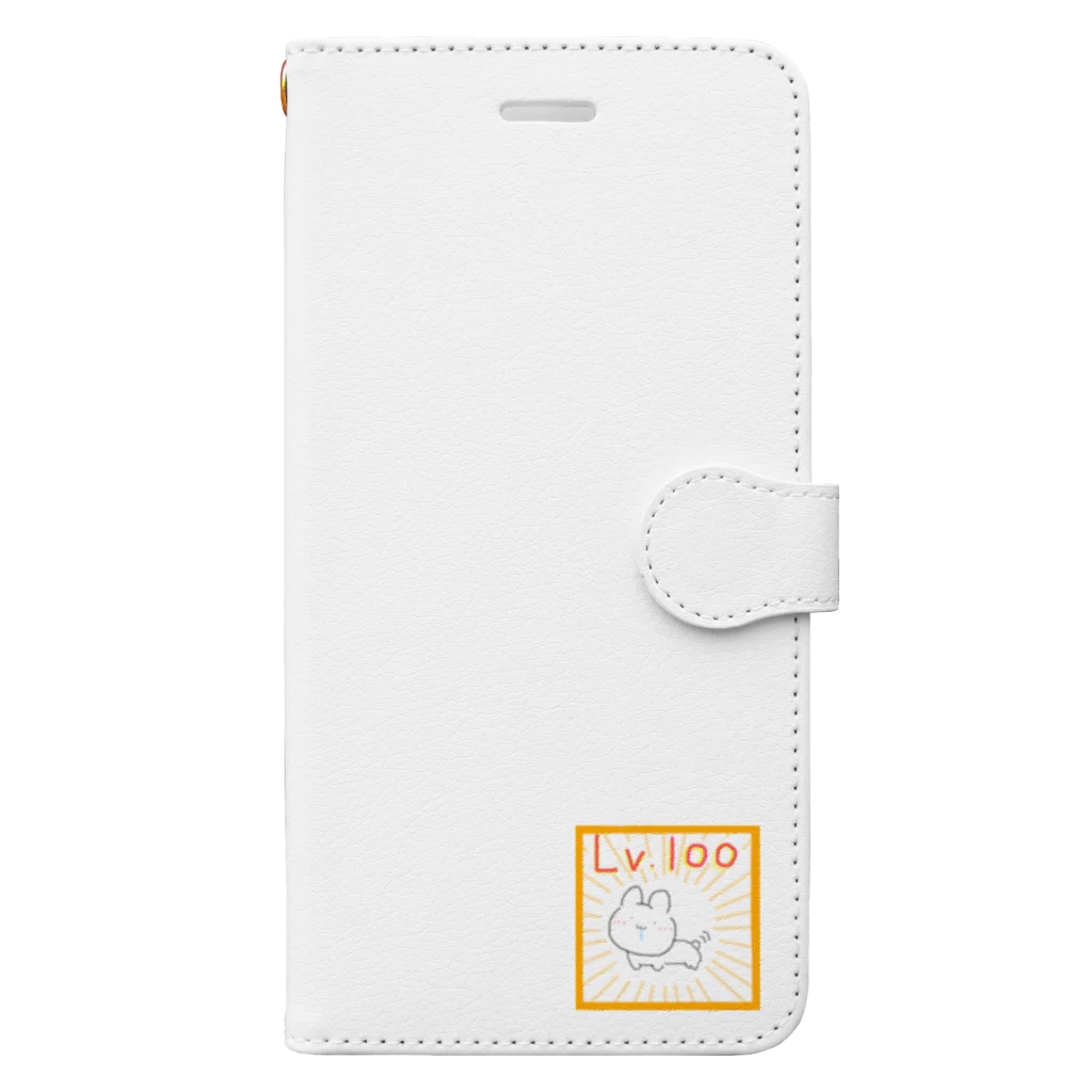 いかちぃの【Lv.100】誰にでもシッポをふるうさぎ Book-Style Smartphone Case