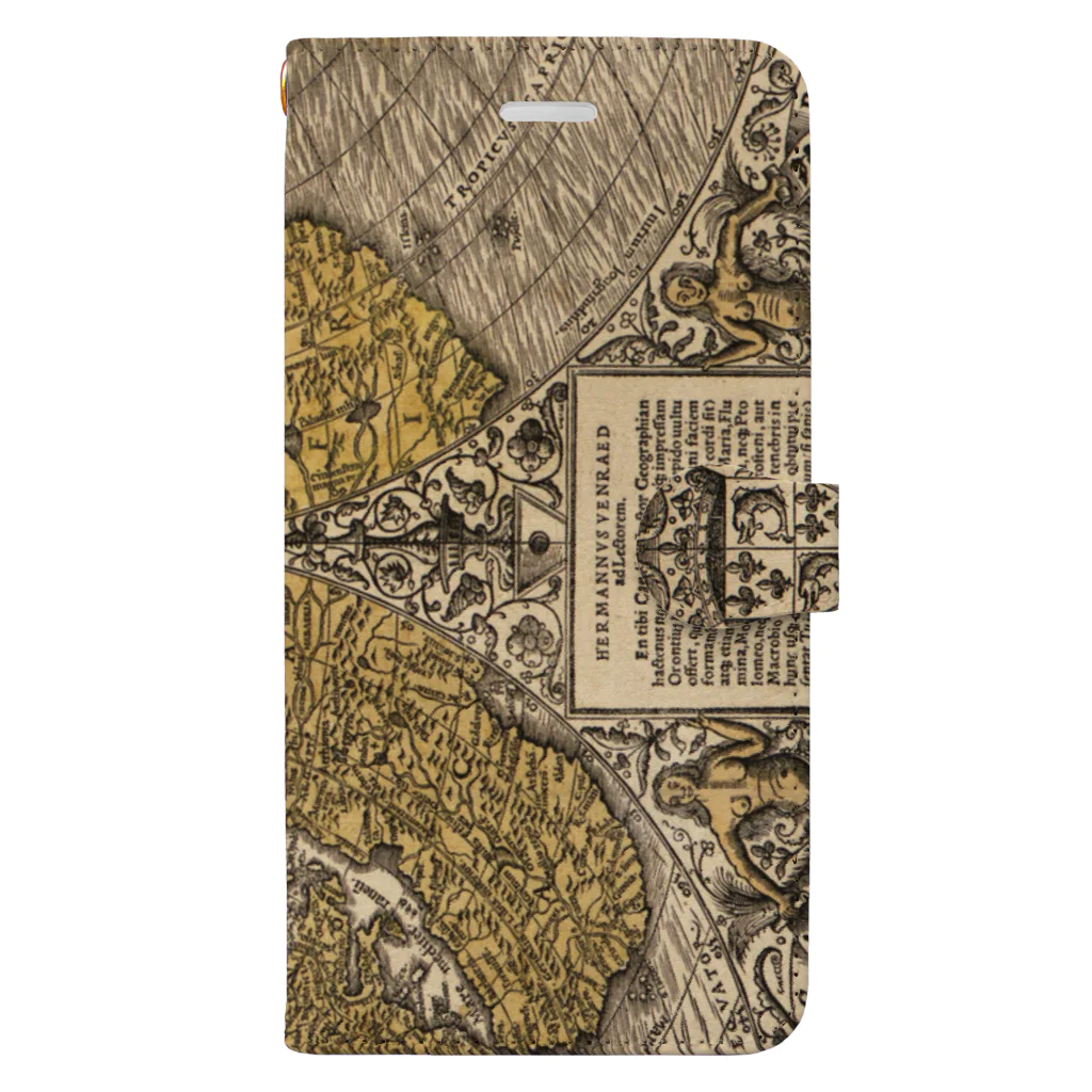 smartphone_PublicDoのVintage world map 1531 Book-Style Smartphone Case