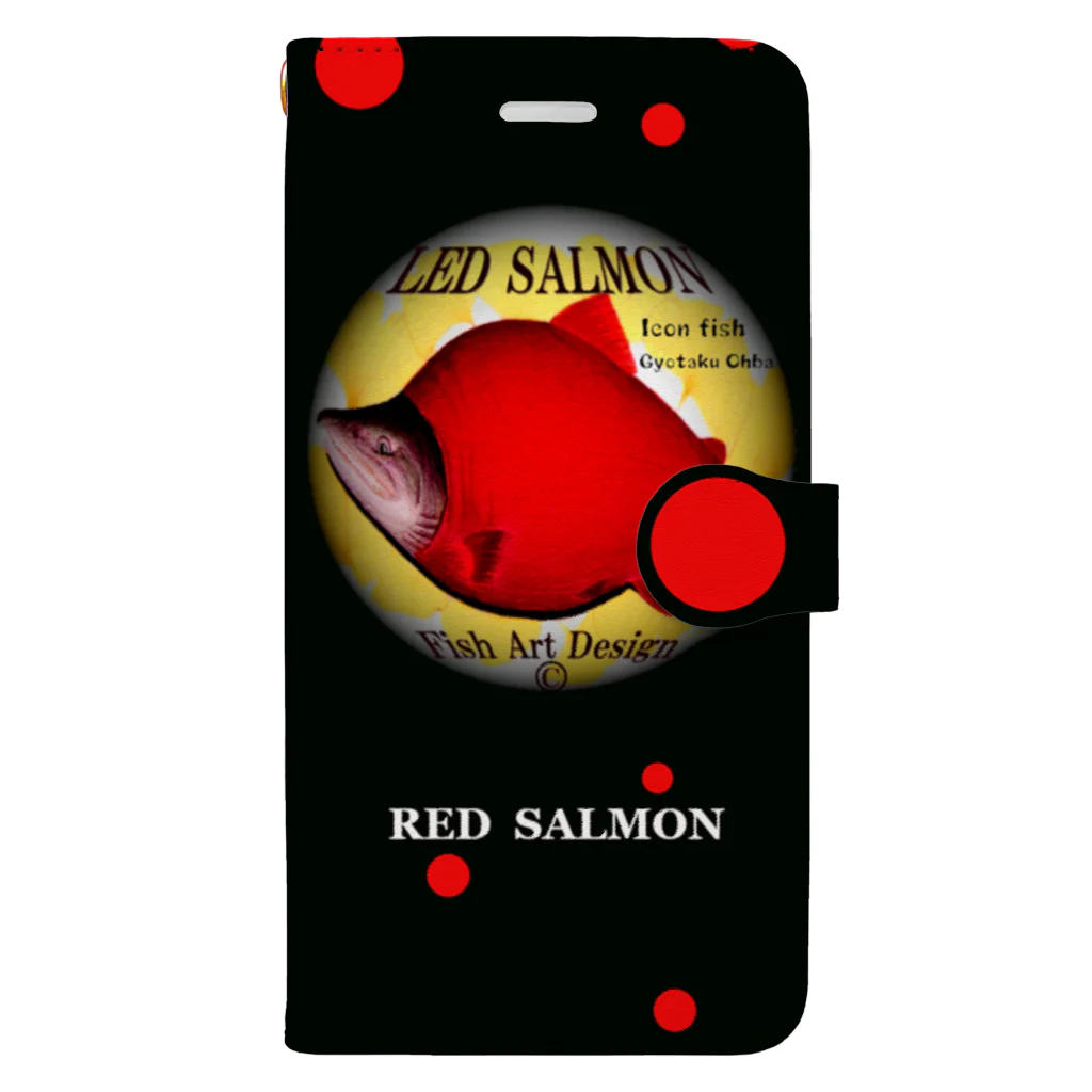 G-HERRINGの紅鮭！【ベニザケ；RED SALMON】あらゆる生命たちへ感謝をささげます。 手帳型スマホケース