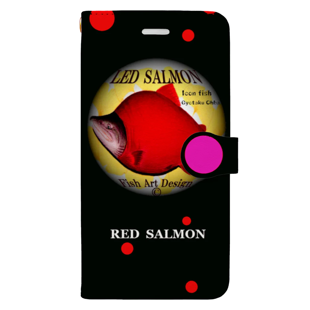 G-HERRINGの紅鮭！【ベニザケ；RED SALMON】あらゆる生命たちへ感謝をささげます。 手帳型スマホケース