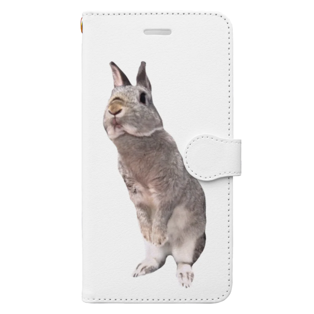 いきもの大好き！ほほえみフレンズのウサギさんのおすましポーズ Book-Style Smartphone Case