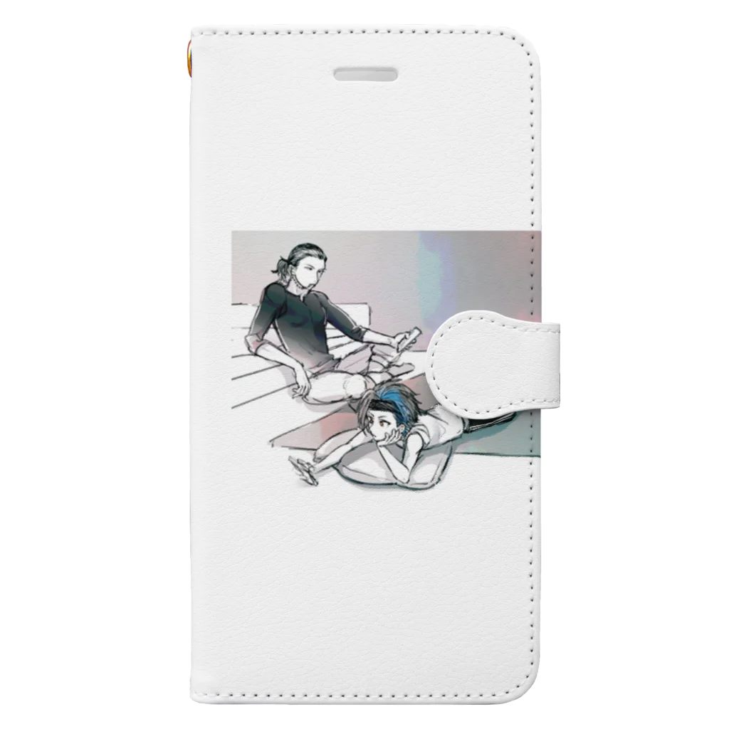 ひまの友達とゴロゴロ Book-Style Smartphone Case