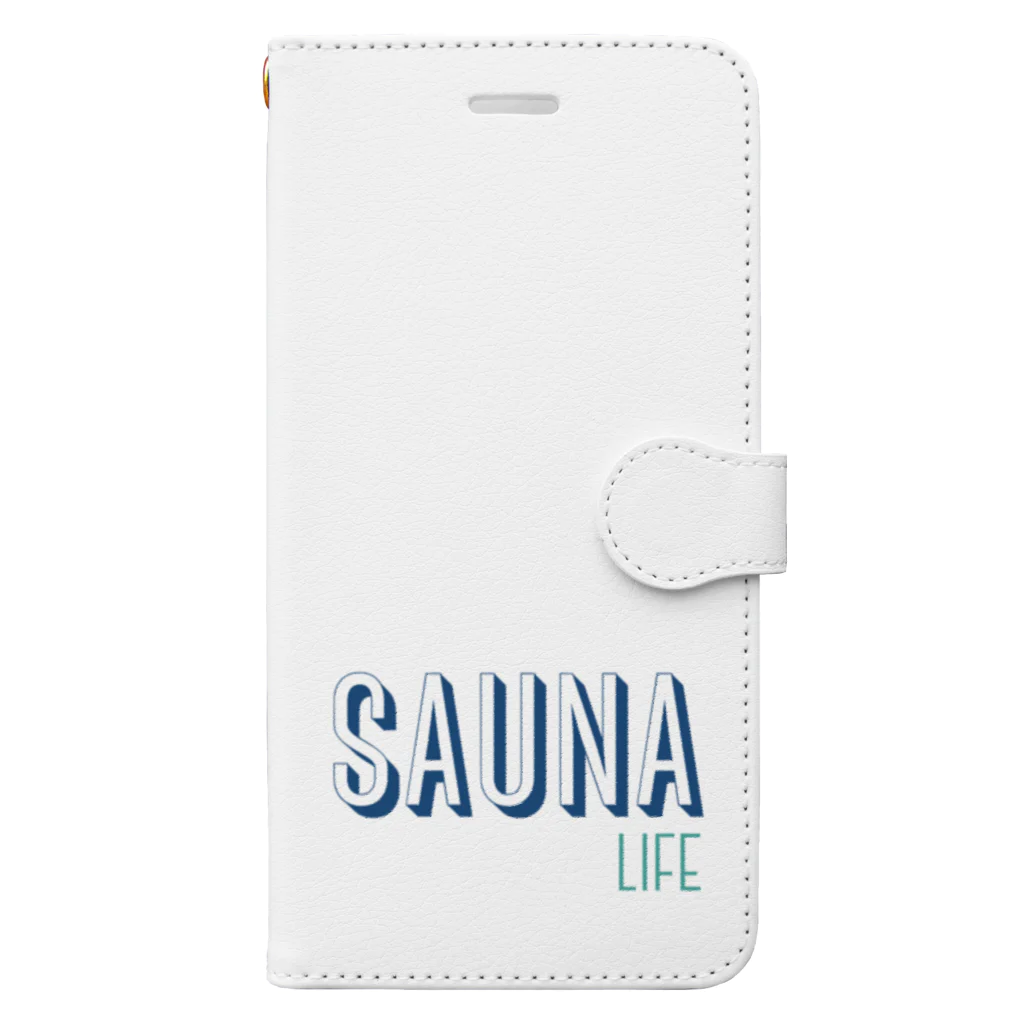 SNOW LIFE JOURNEYのSAUNA LIFE サウナライフ。 手帳型スマホケース