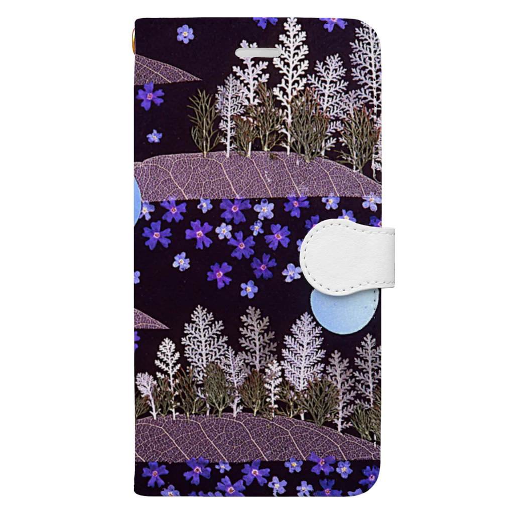 花エヴリの冬　寒月 Book-Style Smartphone Case