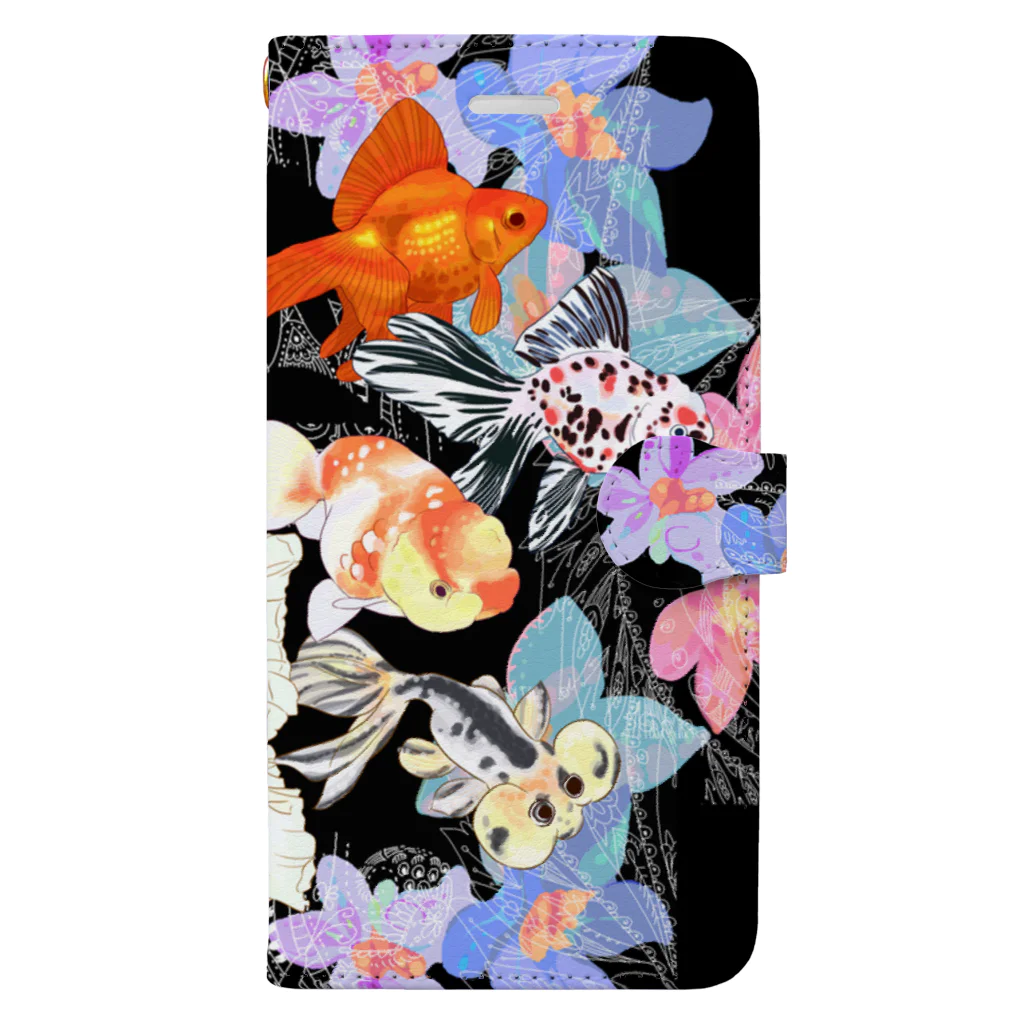 あやるの花と金魚たち Book-Style Smartphone Case