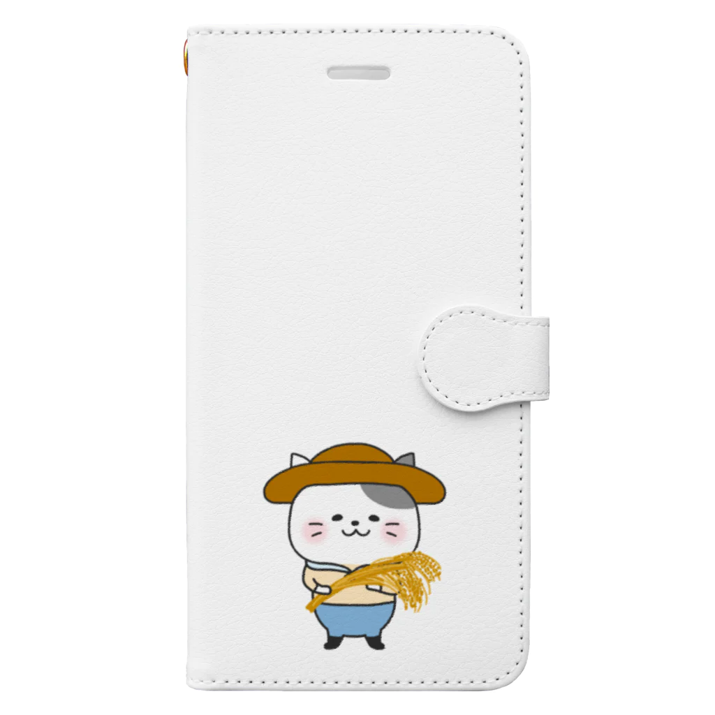 もちぱっちの農業猫さん Book-Style Smartphone Case