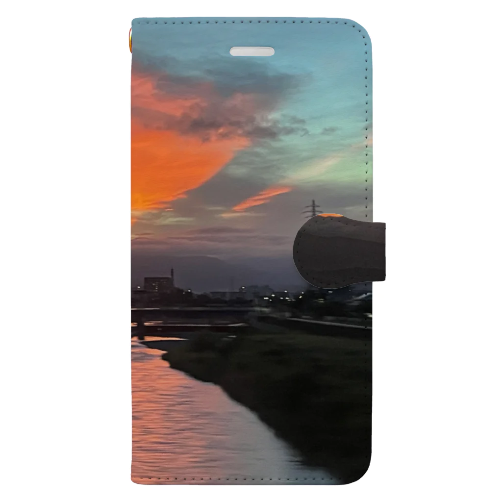 LA→TOKYOの夕焼け1 Book-Style Smartphone Case