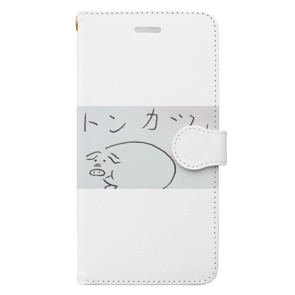 cowコーポレーションのとん君 Book-Style Smartphone Case