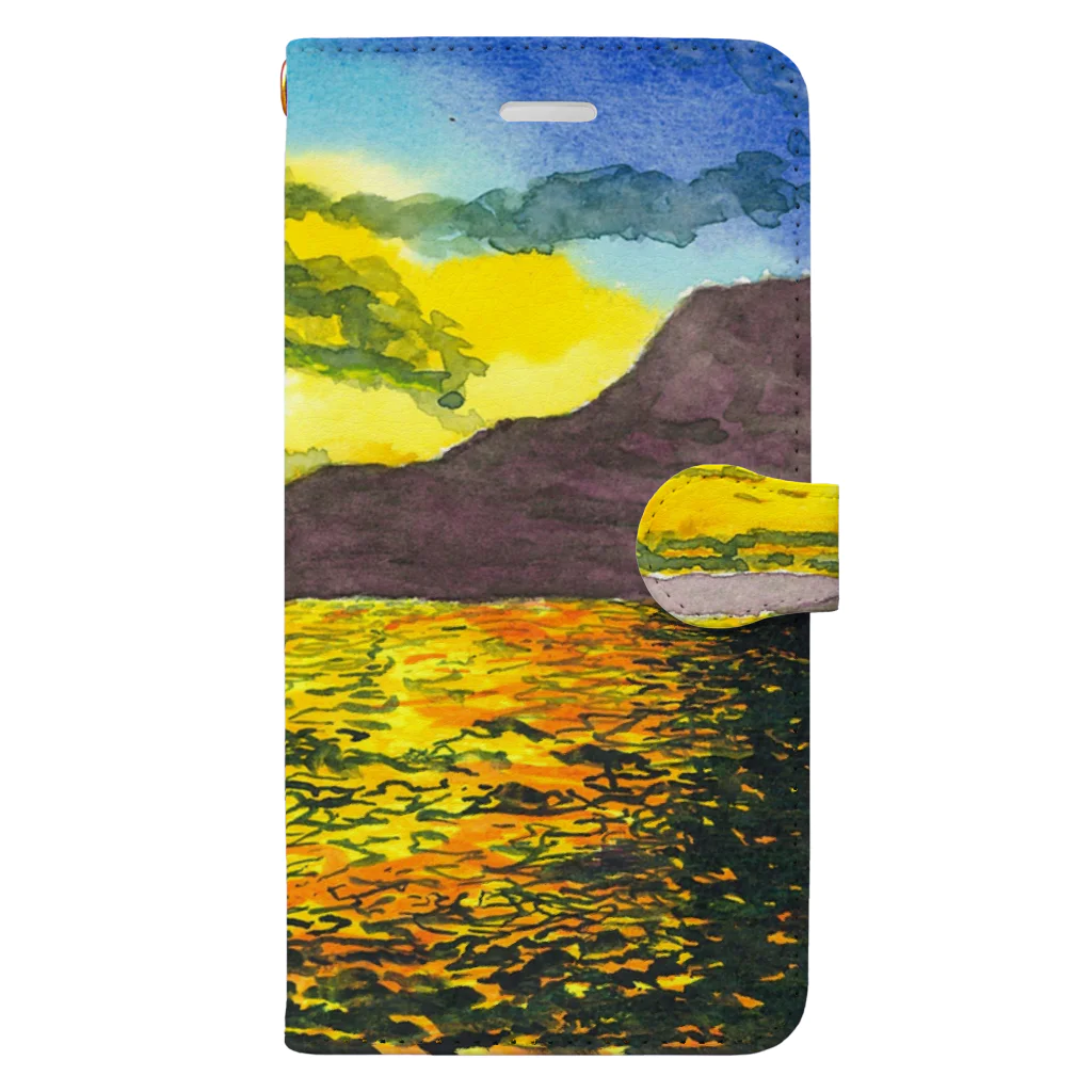 とびしまバイブルの夕日とSUP Book-Style Smartphone Case