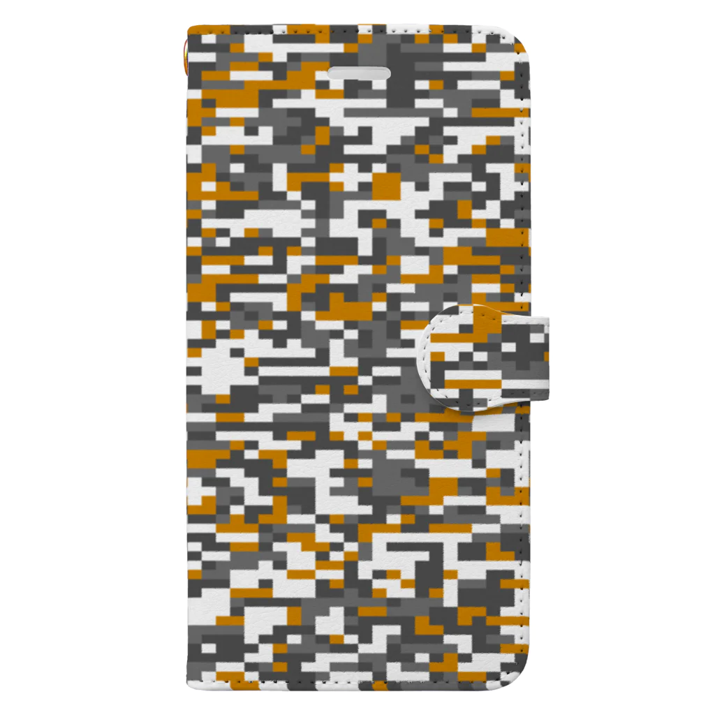 Military Casual LittleJoke のPixCamo 猫色 Mike 手帳型スマホケース