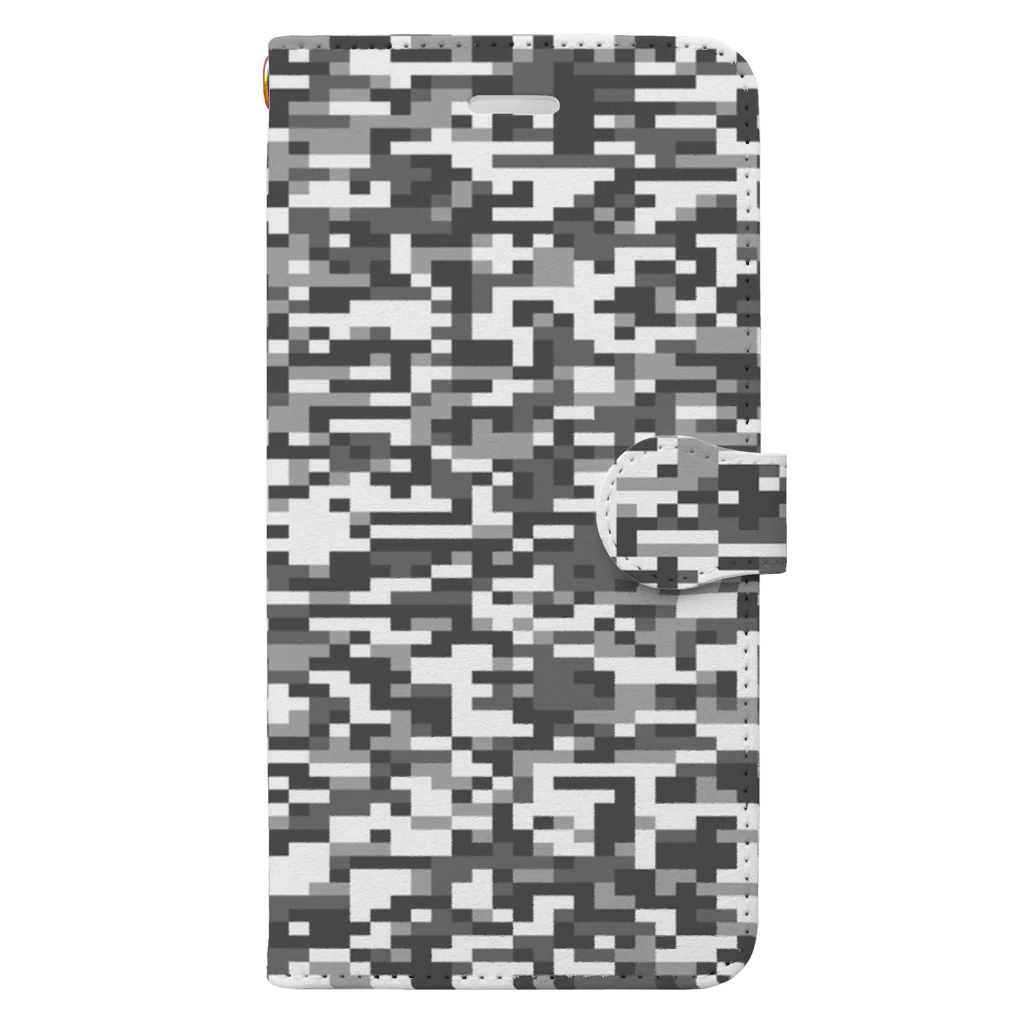 Military Casual LittleJoke のPixCamo 猫色 AmericanShortHair 手帳型スマホケース