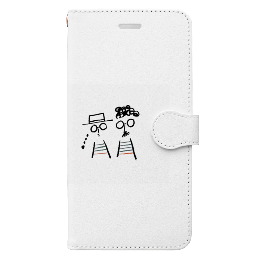 しましまとメガネのしまめがグッズ Book-Style Smartphone Case