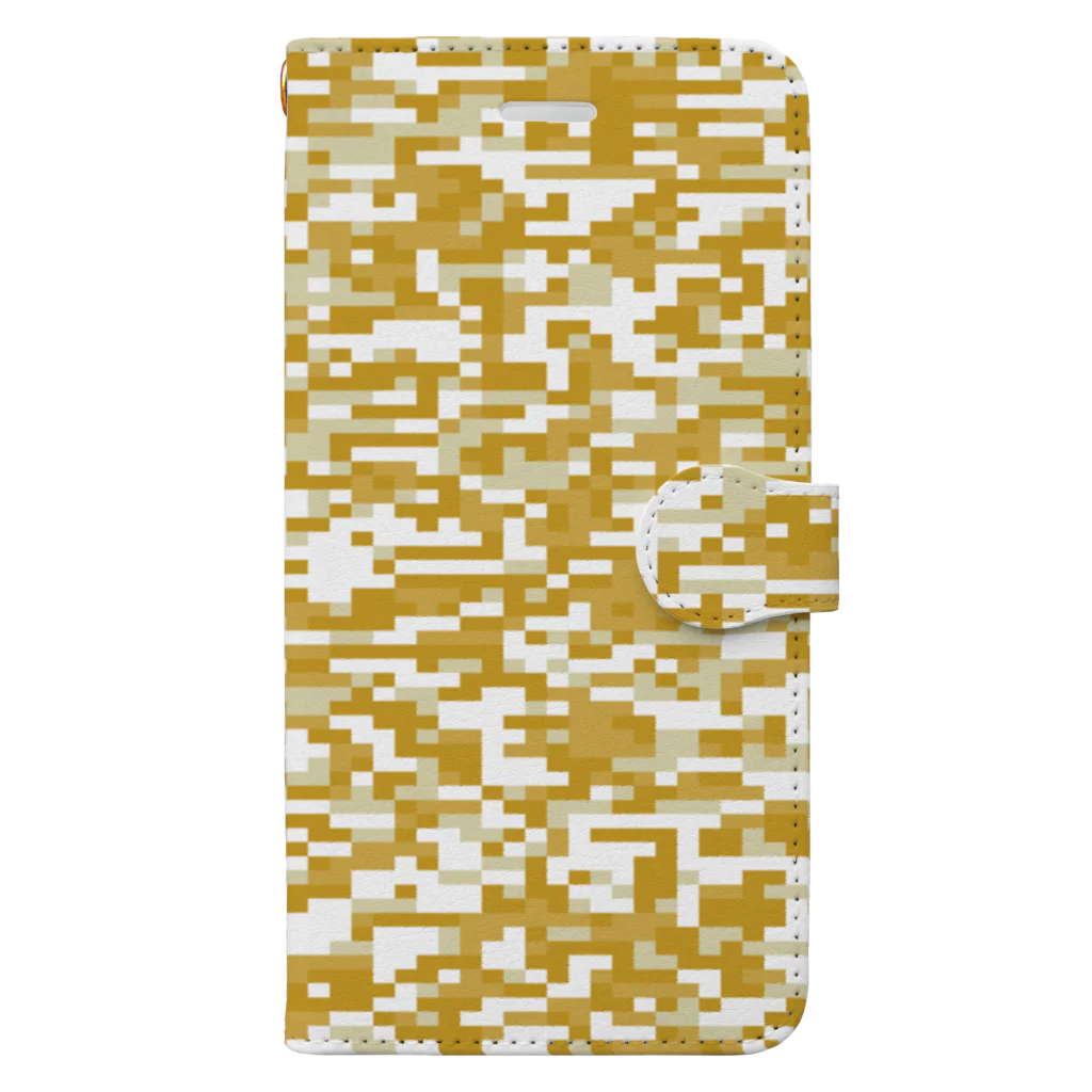 Military Casual LittleJoke のPixCamo 猫色 ChaTota 手帳型スマホケース