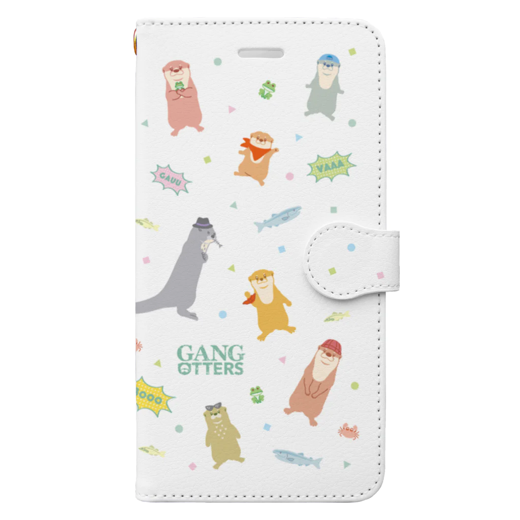 カワウソとフルーツのギャングオッターズ Book-Style Smartphone Case