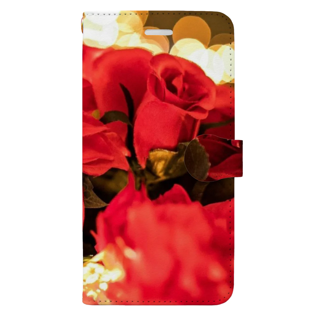 遊びママの薔薇 Book-Style Smartphone Case