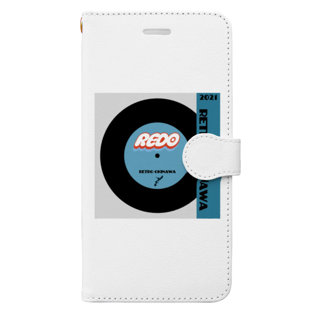 REDOのレコード(ブルー) Book-Style Smartphone Case