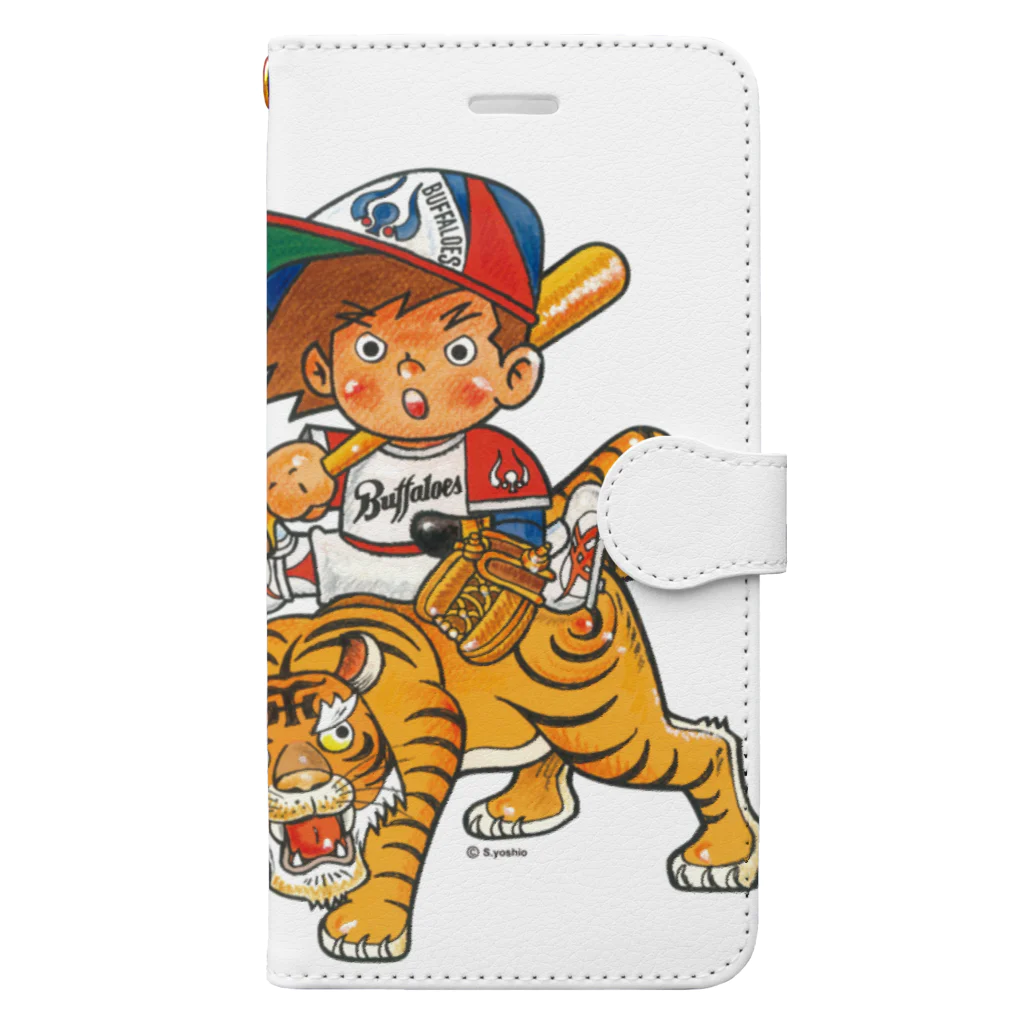 バッファ君  goods【近鉄バファローズ／1976-1996】の『虎！とら！トラ！』【バッファ君】 Book-Style Smartphone Case