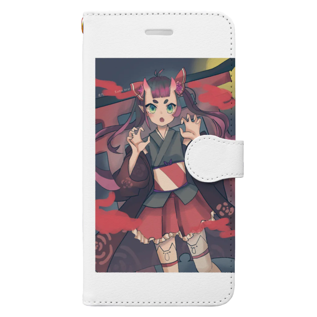 KumaKumaのkumakuma  鬼っ娘(おにっこ) Book-Style Smartphone Case