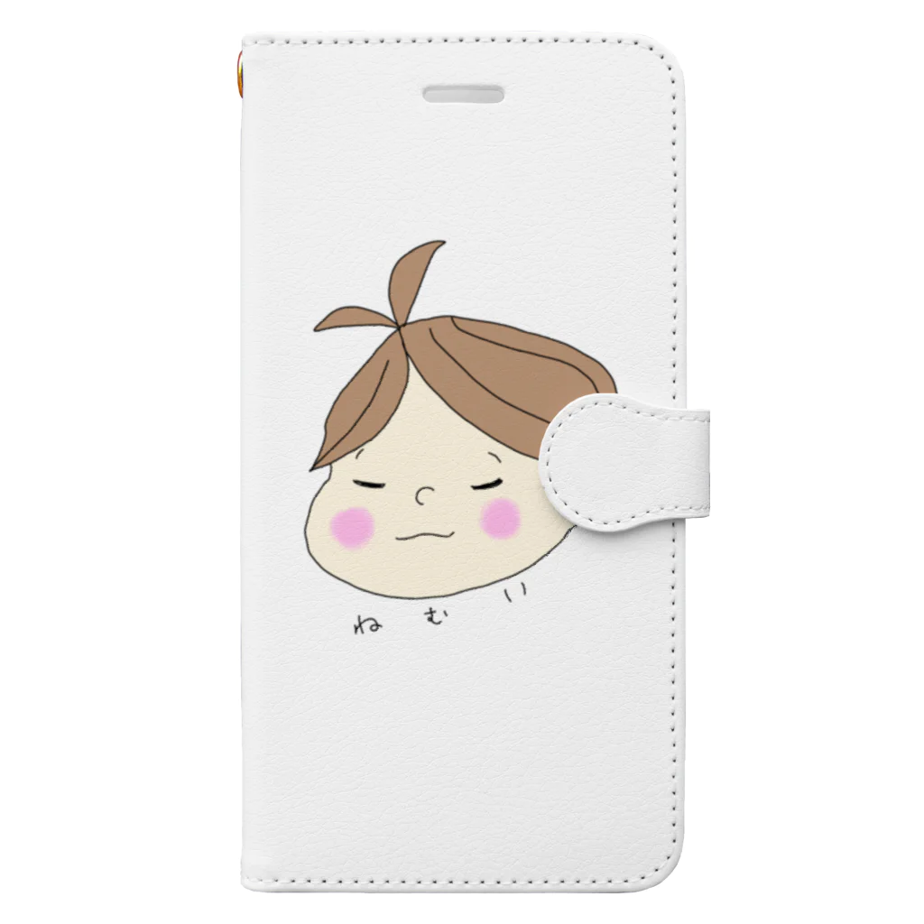 こんわちわんのねむい Book-Style Smartphone Case