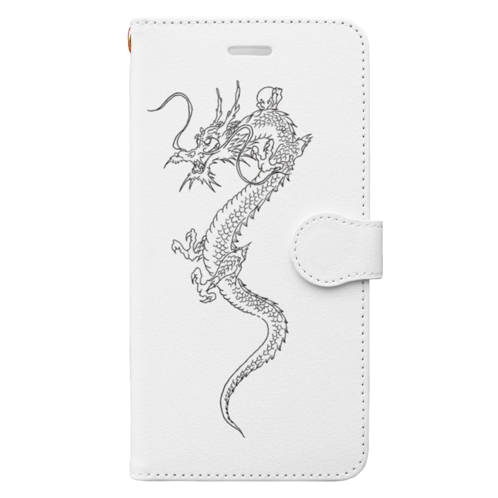 Skull-bankのH-dragon　和柄　龍 Book-Style Smartphone Case