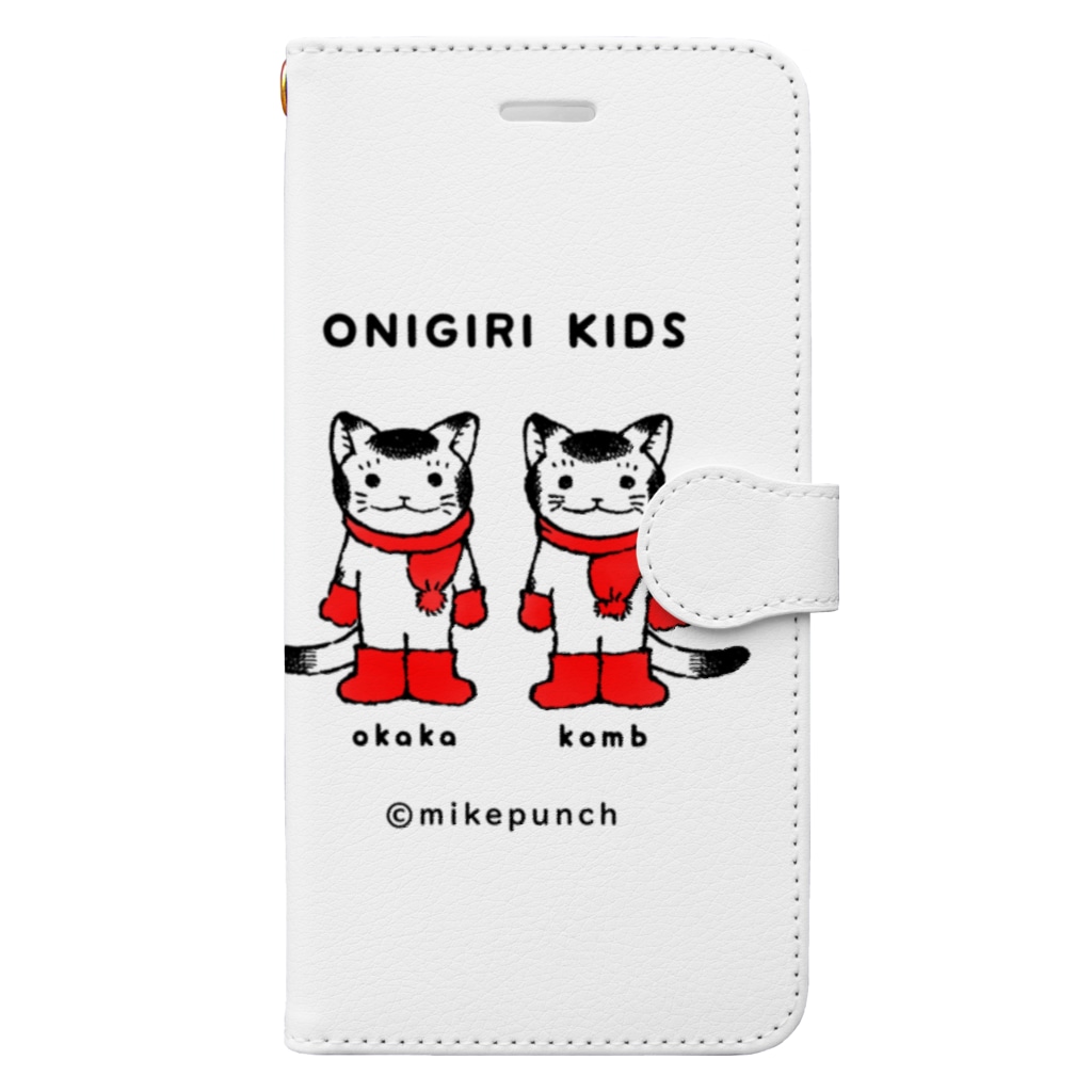 mikepunchのおにぎりキッズ・冬 Book-Style Smartphone Case