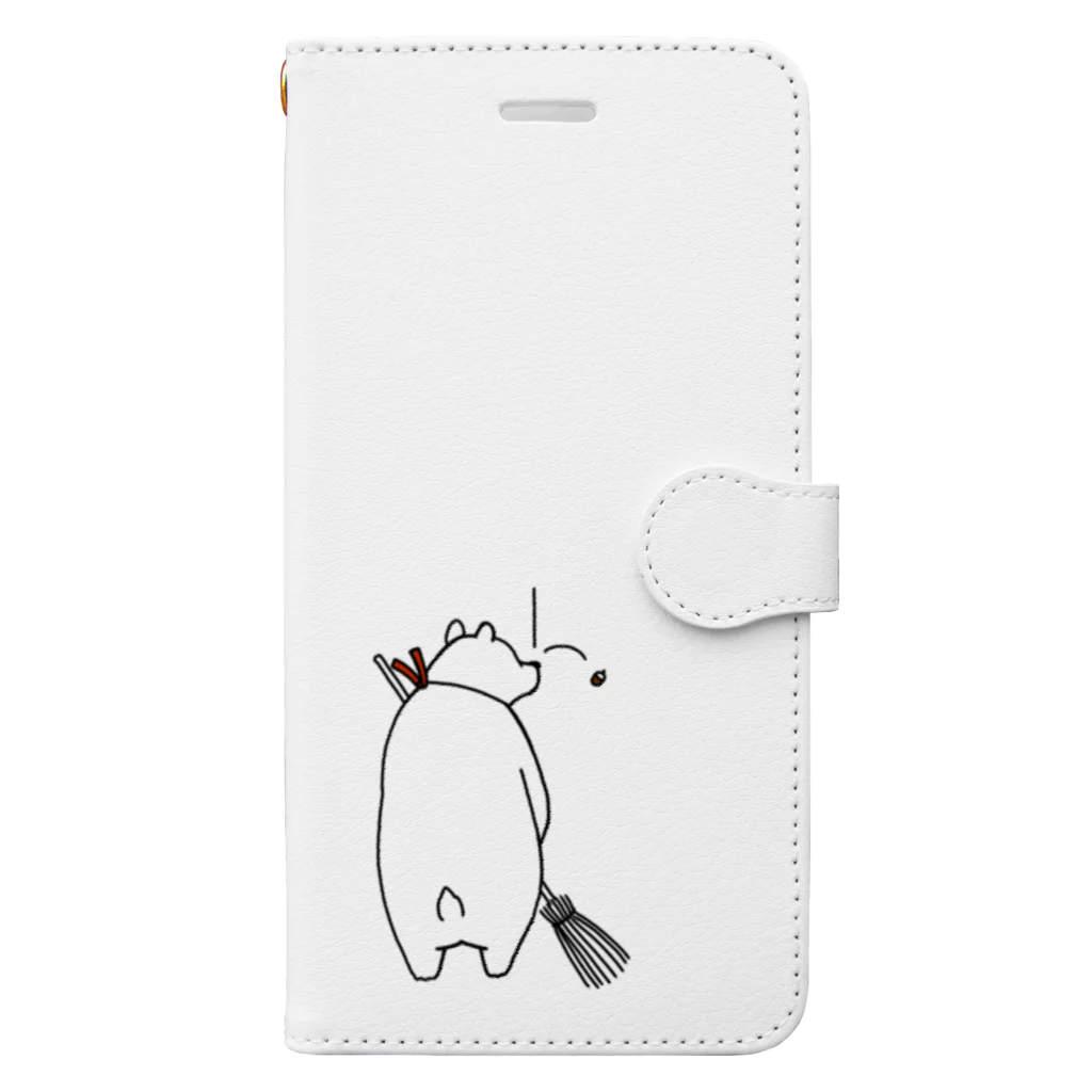 森のkumataroの森のクマタロ 掃除 Book-Style Smartphone Case