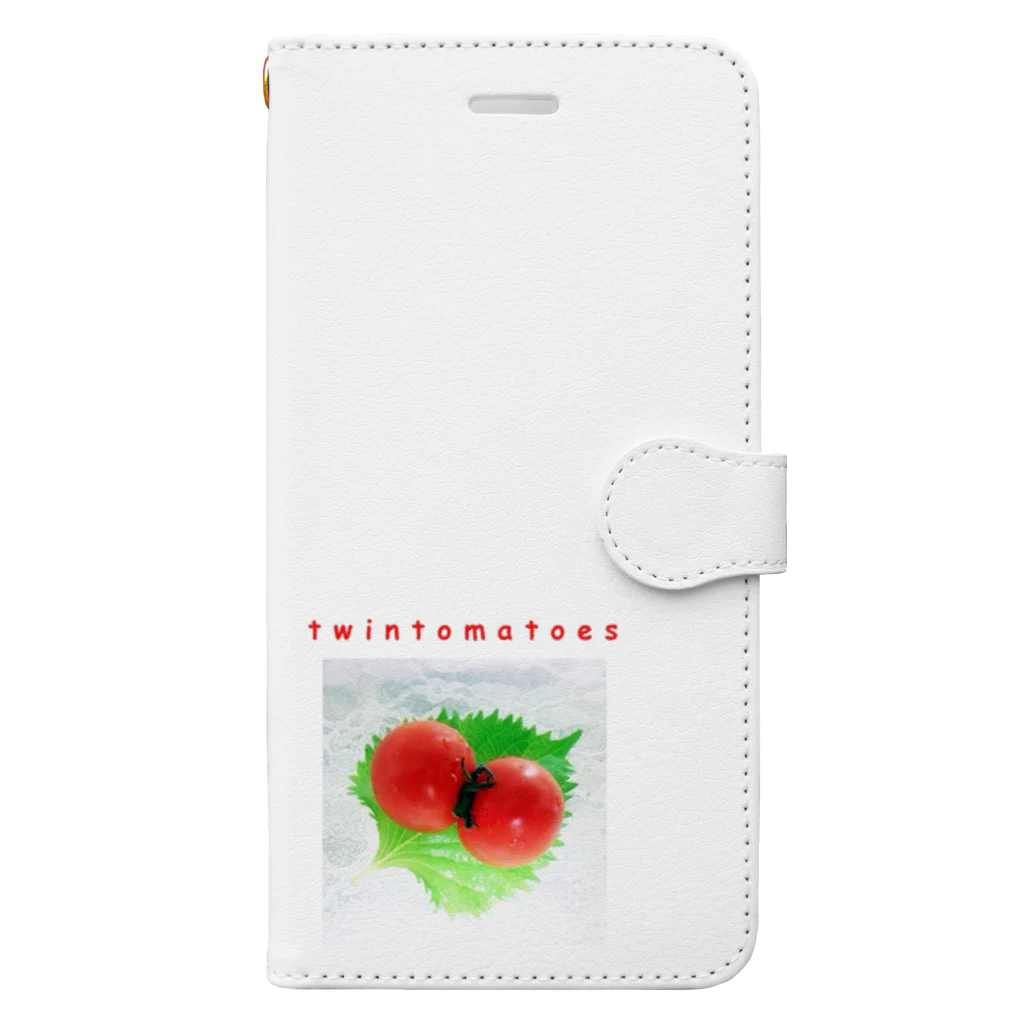 La Rose FleurのTwin Cherry Tomatoes（ツインチェリートマトちゃん♪） Book-Style Smartphone Case