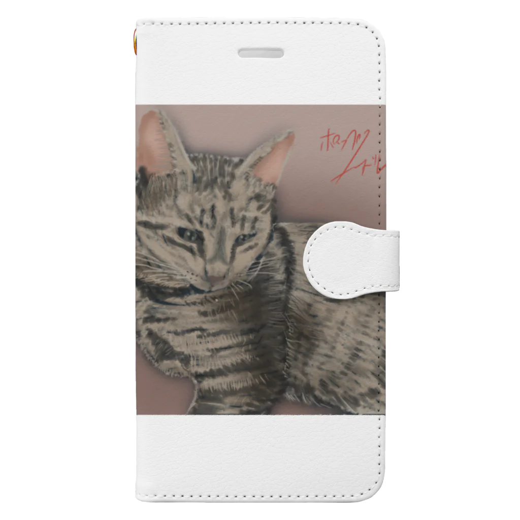 ポップヌードルのあずき猫 Book-Style Smartphone Case