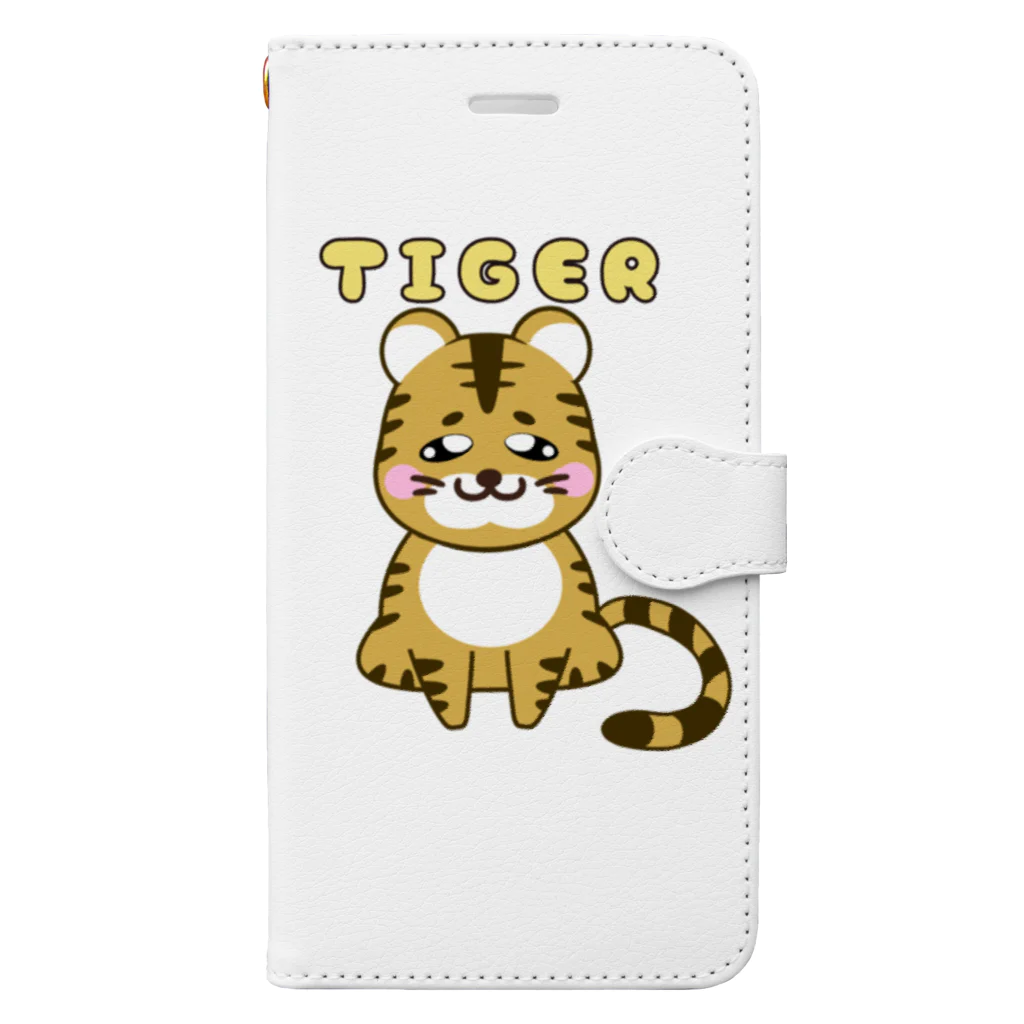 基山ナルのギャラリーのウルウル虎くんグッズ Book-Style Smartphone Case