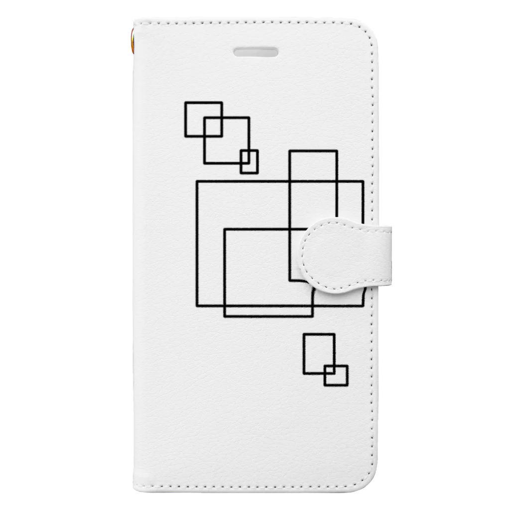 マル　サンカク　シカクのシカク Book-Style Smartphone Case