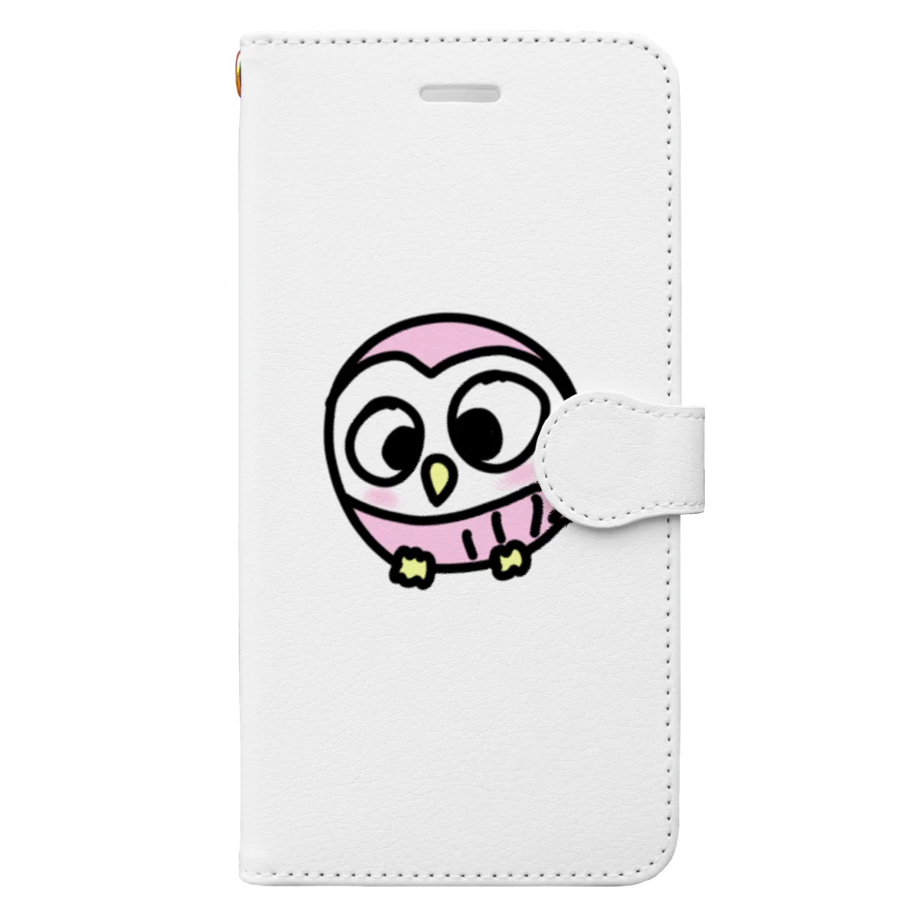 フクロウちゃんの隠れ家のパステルフクロウちゃん Book-Style Smartphone Case