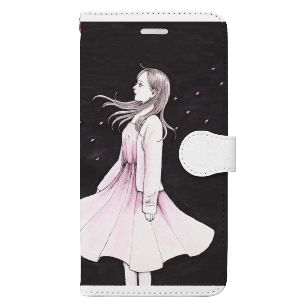 夏目 律の徒桜 Book-Style Smartphone Case