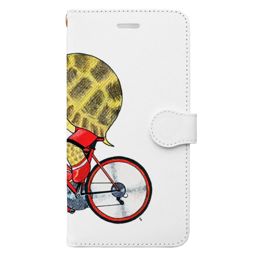 segasworksのカメの自転車乗り Book-Style Smartphone Case