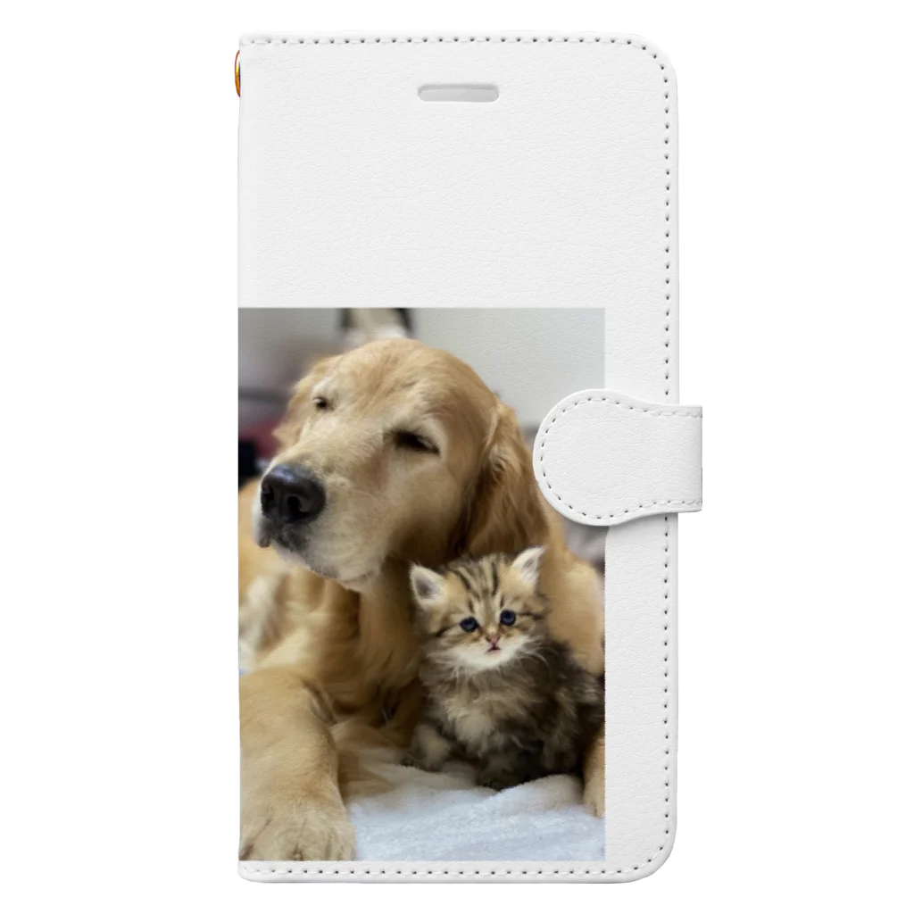 ゴールデンのまりとラブラドールのオレオに娘のあかりちゃんのまり♡オレオ⭐︎あかり　まり仔猫 Book-Style Smartphone Case