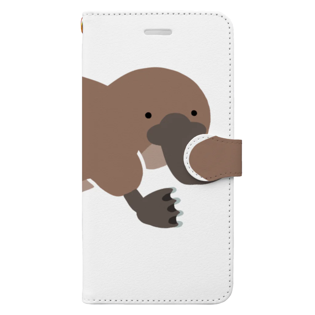 SAKUMA RECORDSのふりかえるカモノハシ Book-Style Smartphone Case