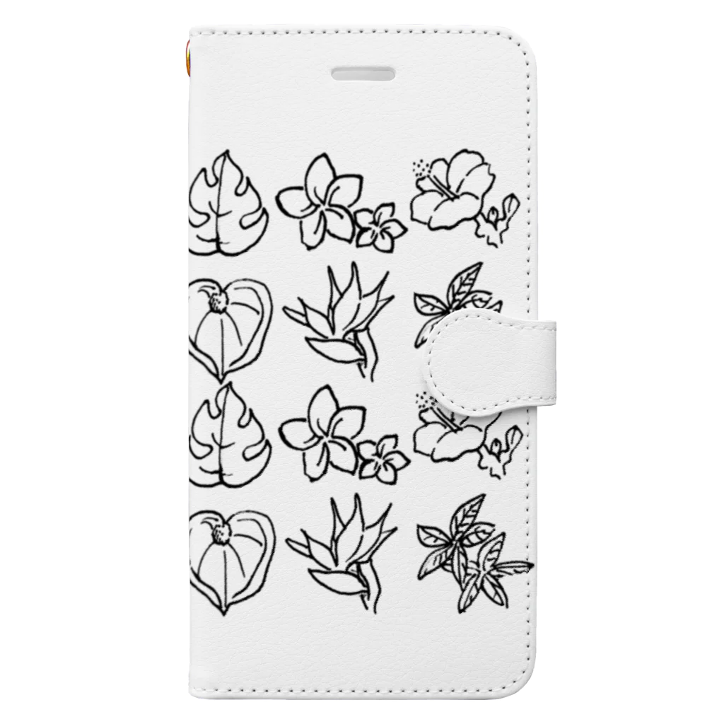 かわいい店@愛鳥江のハワイアン Book-Style Smartphone Case