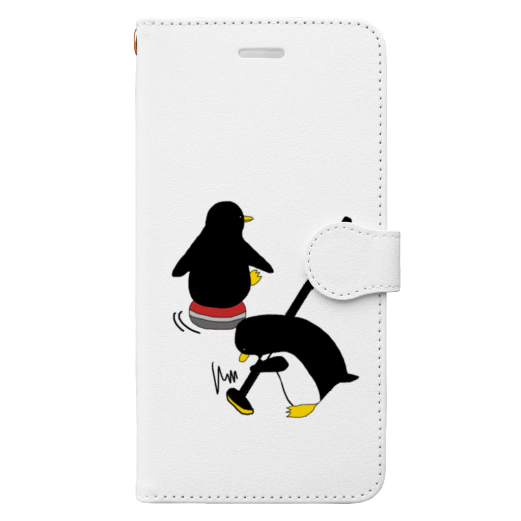 KURASANCHのカーリングペンギン(くらさんち) Book-Style Smartphone Case
