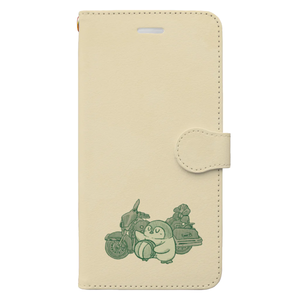 オムタマスタジオのペンギン・ライドオン Book-Style Smartphone Case