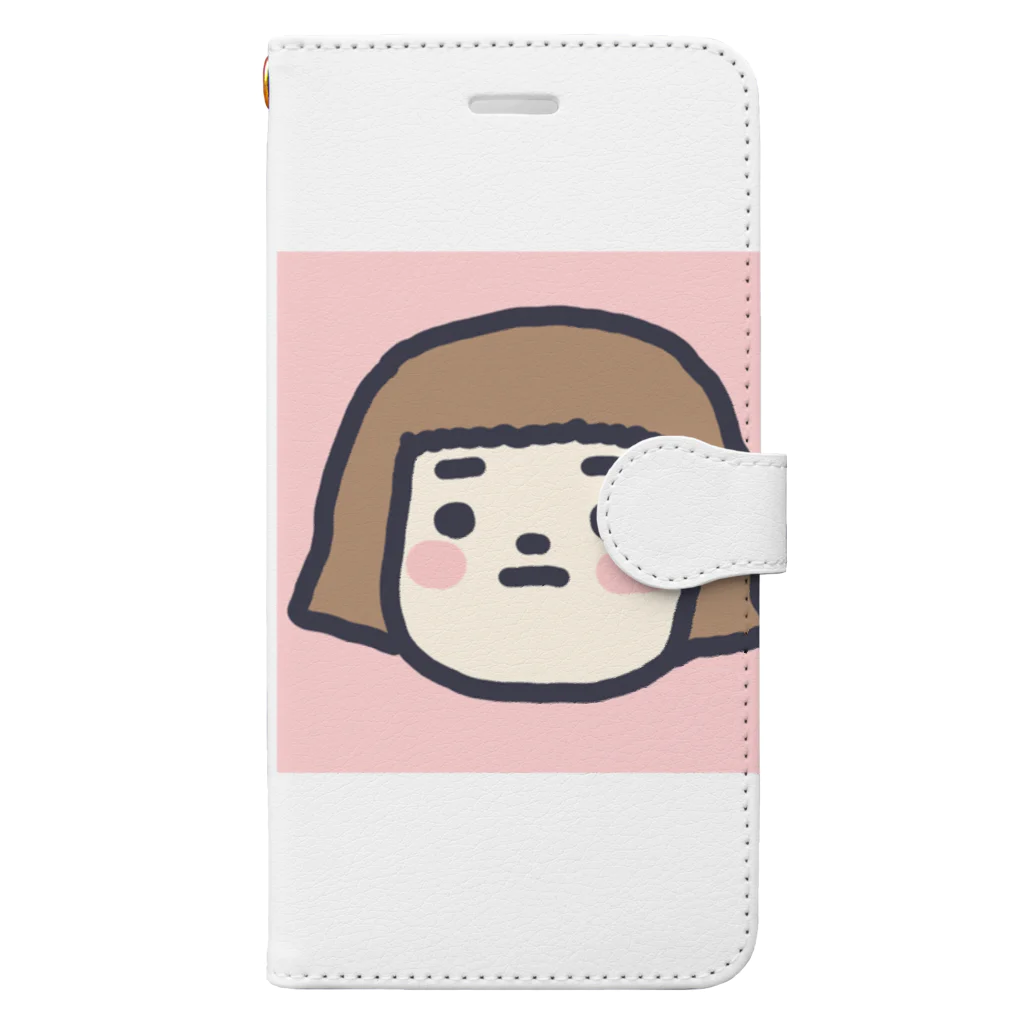 ピッグビーンズのおかっぱガール Book-Style Smartphone Case