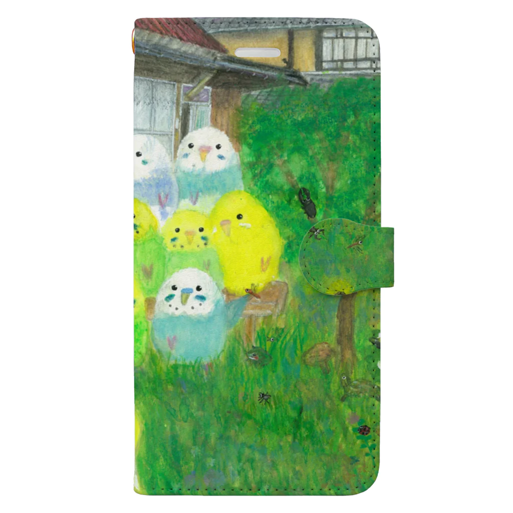 yuuwa sachi のインコ集合写真 Book-Style Smartphone Case