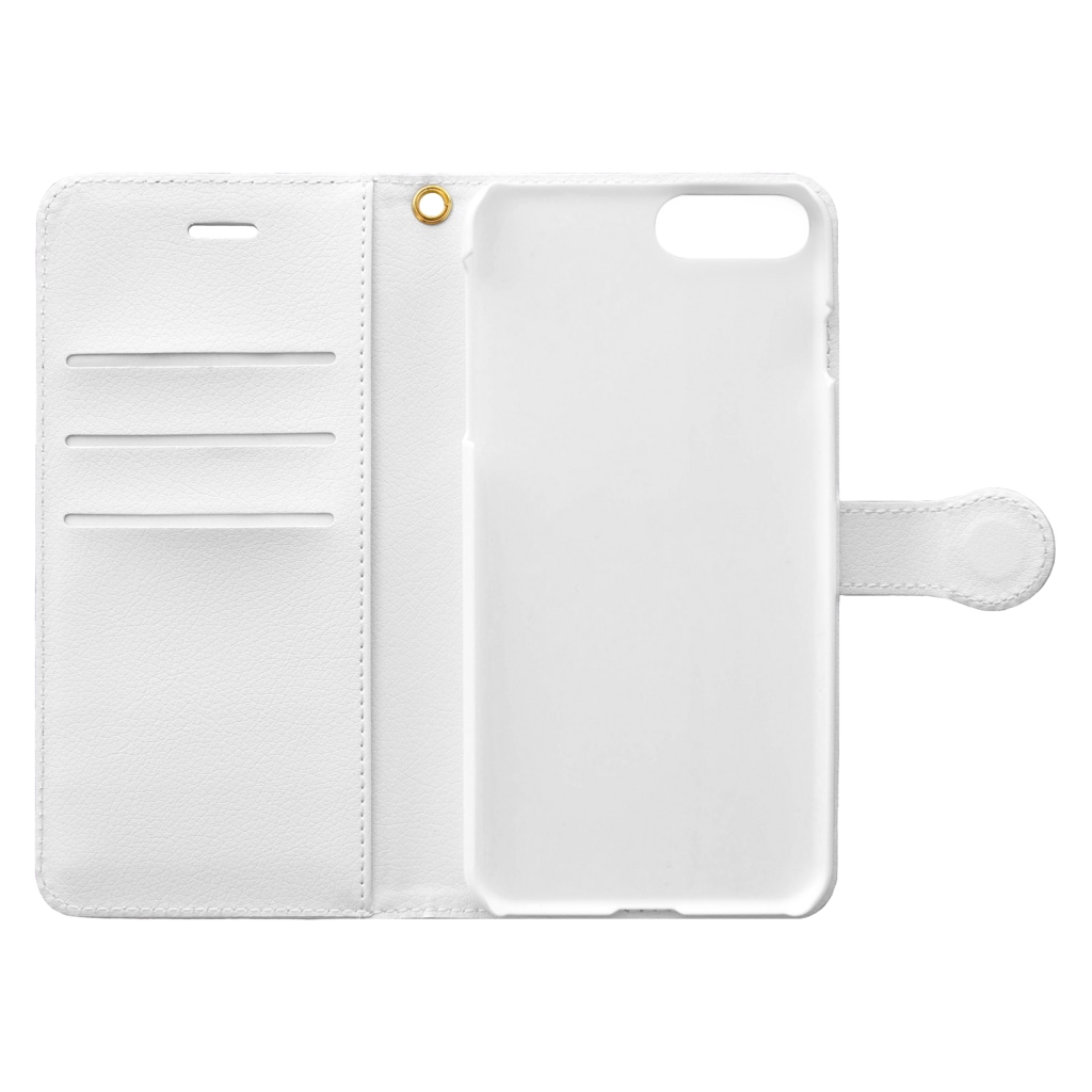切り絵作家カジタミキの切り絵のクジラスマホケース Book-Style Smartphone Case :Opened (inside)