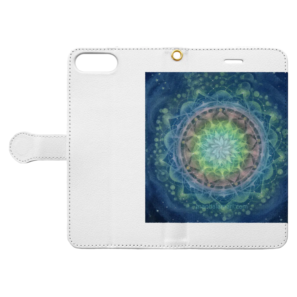 Mandala Mariの月神様 Book-Style Smartphone Case:Opened (outside)