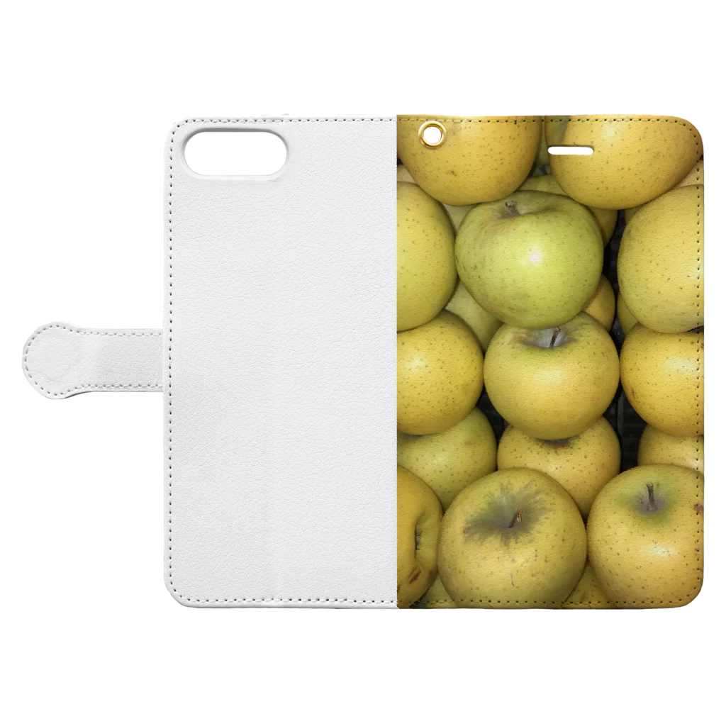 ノビ山本のトヤマンボウSHOPっぷの黄色リンゴ！梨じゃないよ！！ Book-Style Smartphone Case:Opened (outside)