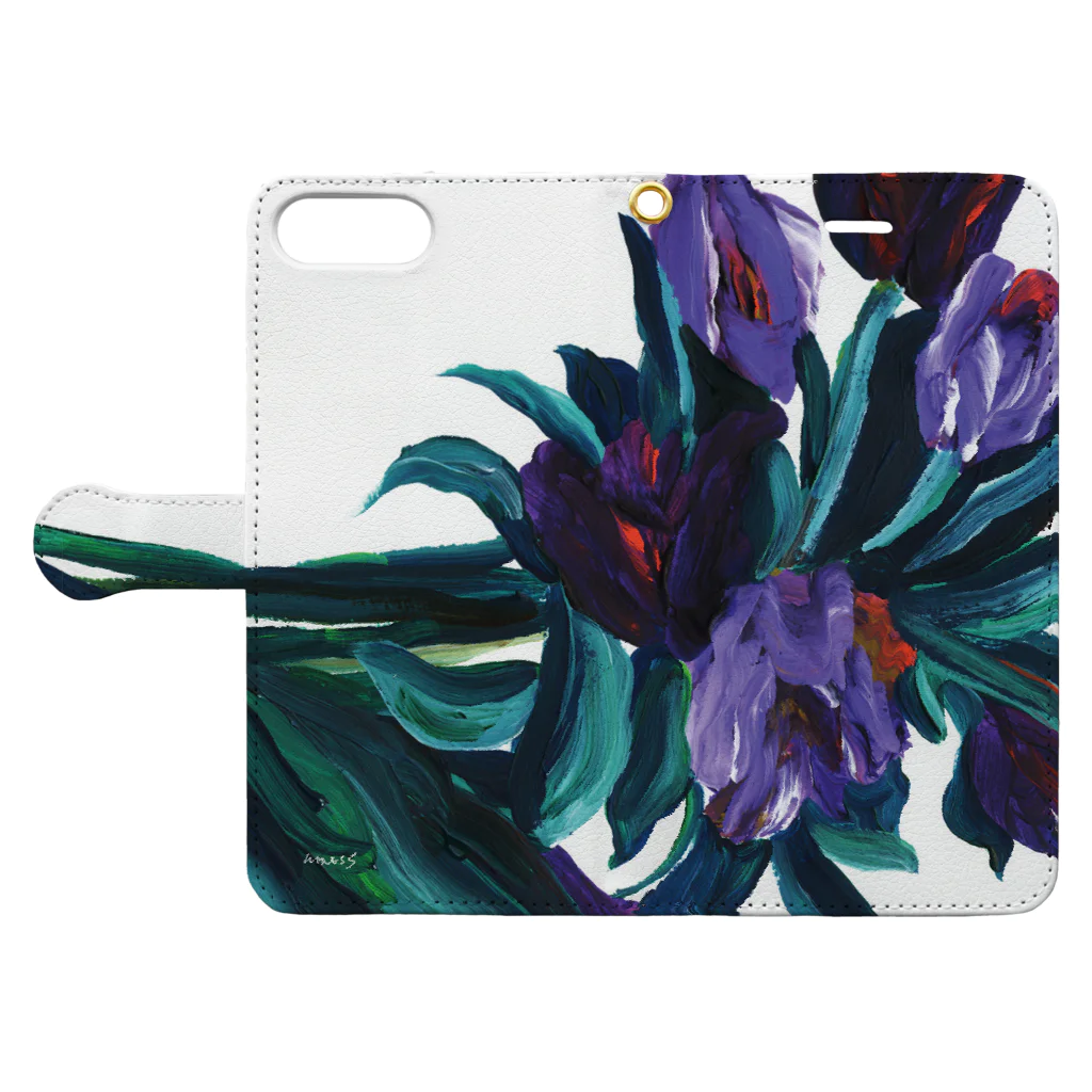 witnessのpurple flower Book-Style Smartphone Case:Opened (outside)