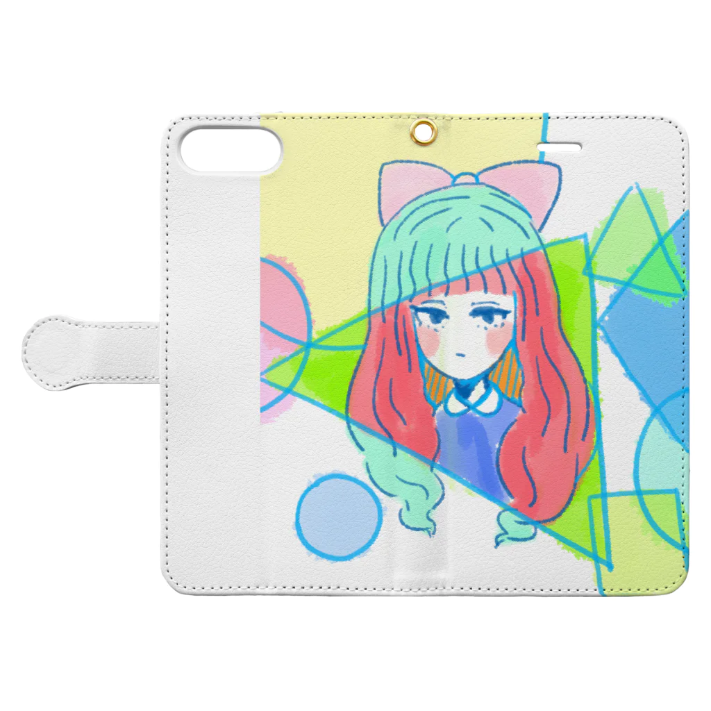 Grgr（ぐれごり）の目つきはわるめ-sukesu case Book-Style Smartphone Case:Opened (outside)