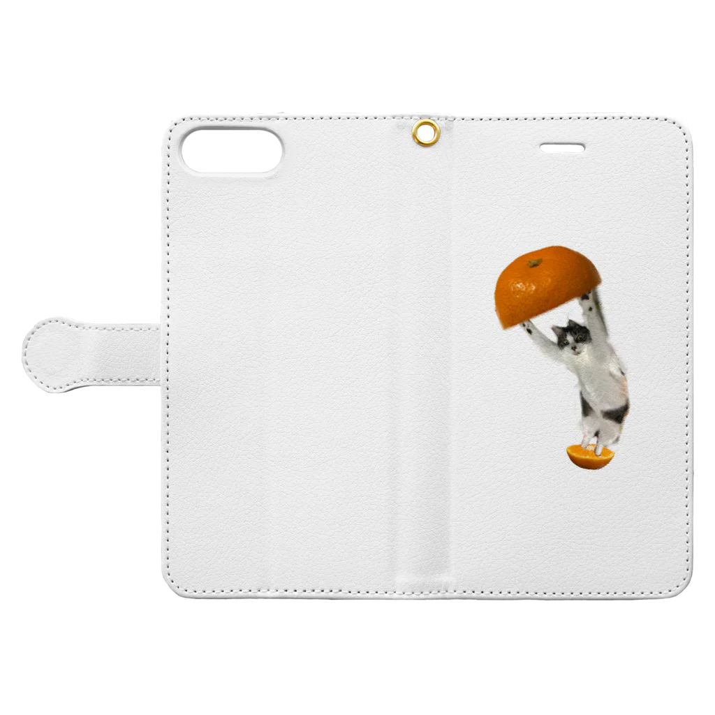 ALOHAの元野良猫 Book-Style Smartphone Case:Opened (outside)