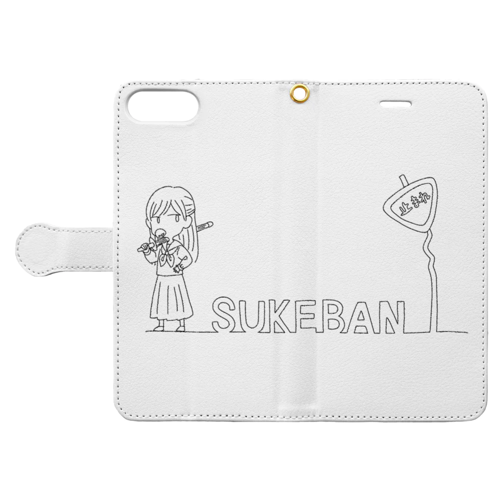 太郎のSUKEBAN Book-Style Smartphone Case:Opened (outside)