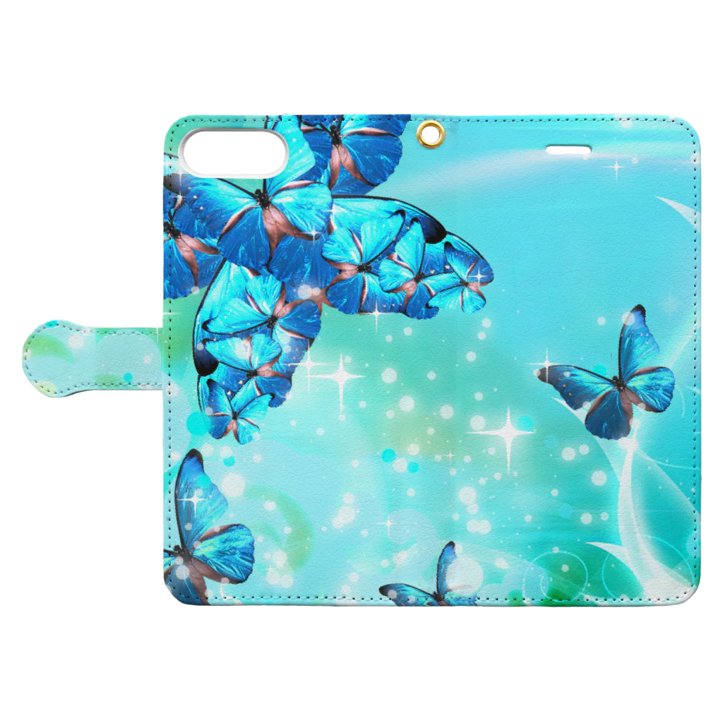 semioticaのMorpho rhythm Book-Style Smartphone Case:Opened (outside)