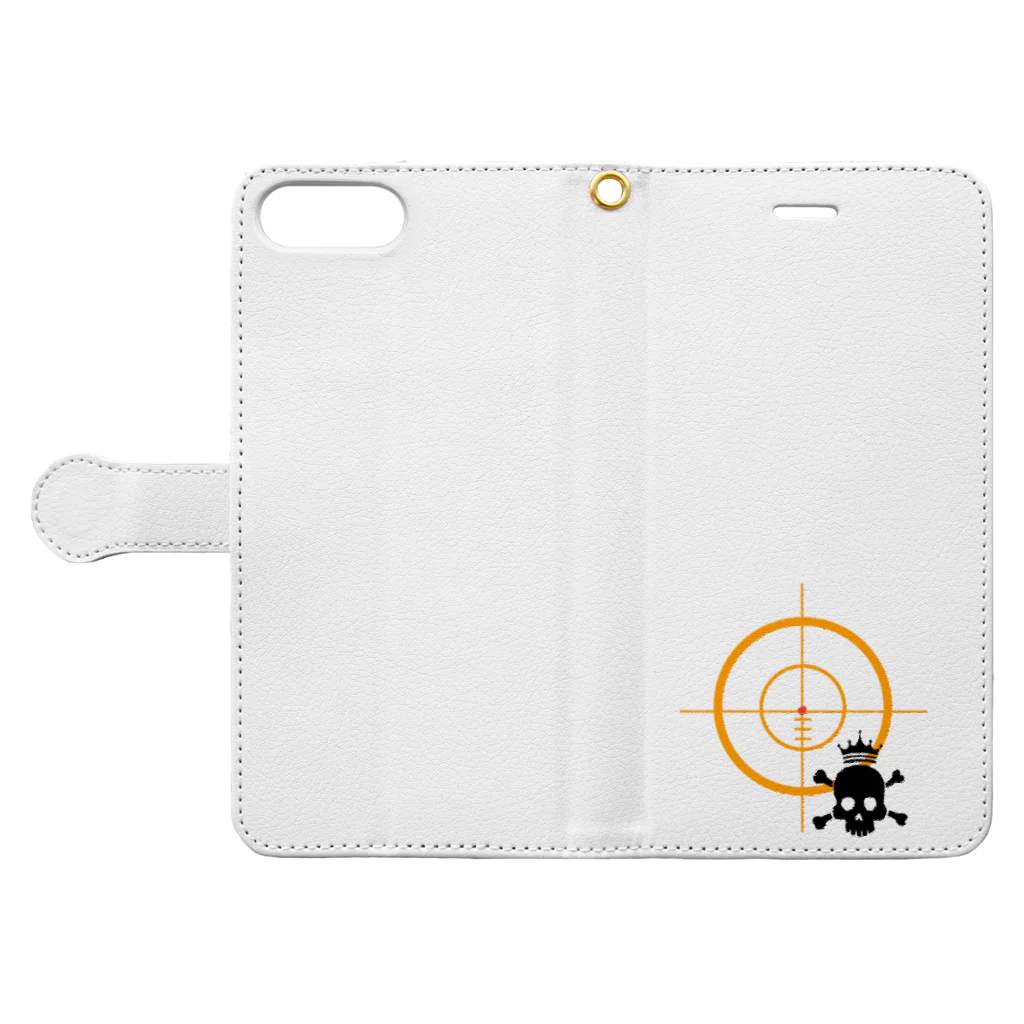 Risa*の狙い撃ち Book-Style Smartphone Case:Opened (outside)